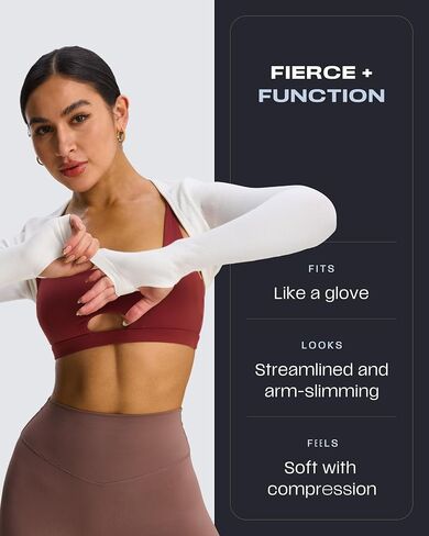 Aoxjox Women's Long Sleeve Open Front Seamless Shrug Thumb Hole Crop Top Workout Cardigan in Kuwait