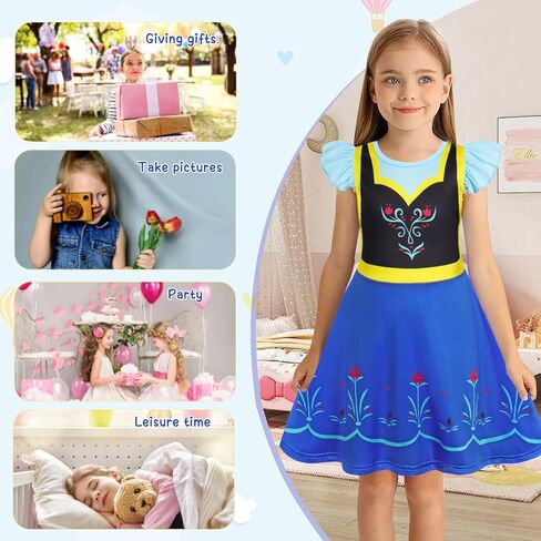 AmzBarley Doll and Girl Matching Nightgown Princess Pajamas Night Gown Dress for Girls and 18" Dolls Clothes in Saudi Arabia