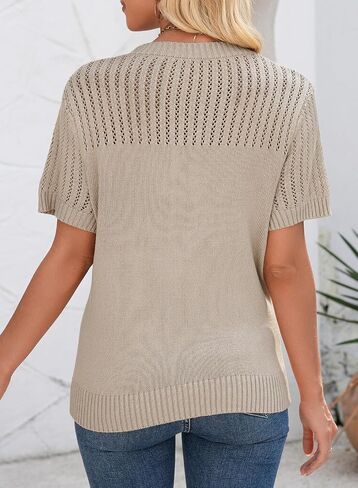 Dokotoo Womens Summer Tops Dary Disy Crewneck قمصان قصيرة الأكمام صلبة جوف in Kuwait
