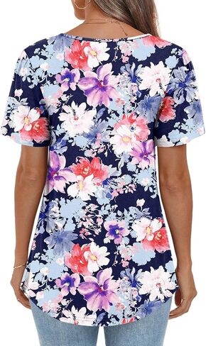Anymiss Womens Summer Tops Dressy Casual Blouses Square Neck Tunic M-3XL in Saudi Arabia