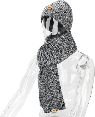 3 PCS Winter HAT DACRF GLOVES مجموعة ، ناعمة دافئة قبعة قبعة قبعة شاشة لمس طويلة الوشاح متشابك in Kuwait