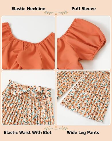 Xuanhao Toddler Girls Girls Clothes Summer Puff Sleeve قميص قميص أعلى سروال الساقين ملابس ملابس الأطفال in Kuwait