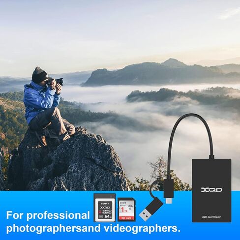 قارئ بطاقات XQD، قارئ بطاقات USB 3.0 XQD SD قارئ بطاقات ذاكرة Sony XQD 2 في 1 قارئ بطاقات ذاكرة 5 جيجابت في الثانية فائق السرعة متوافق مع سلسلة Sony G/M، بطاقة Lexar 2933x/1400x USB Mark XQD، بطاقة SD/SDHC لـ Wins/Mac in Kuwait