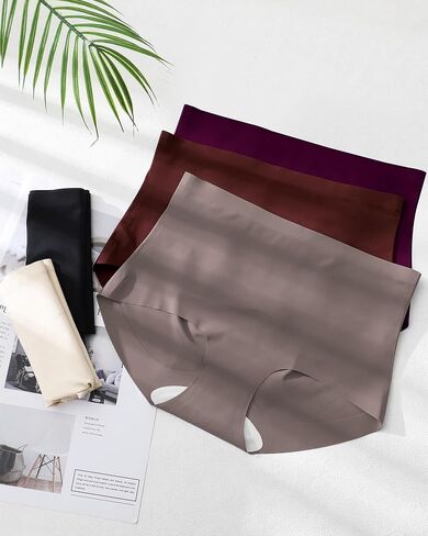 Seamless High Waisted Underwear For Women No Show Tummy Control Panties Full Coverage Soft Briefs 5 Pack S-XXL in Saudi Arabia