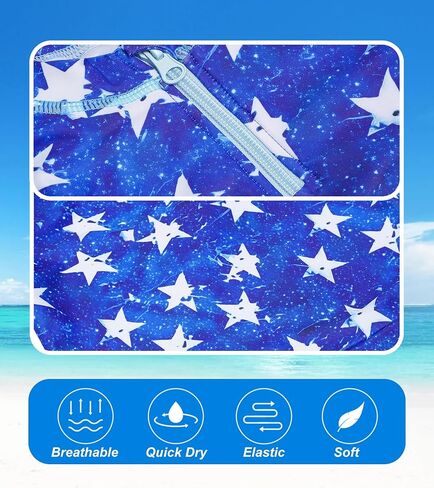 Girls Rash Guard Set Two Pieces Printed Zipper Swimsuit Skirt with Shorts 3-12T in Kuwait