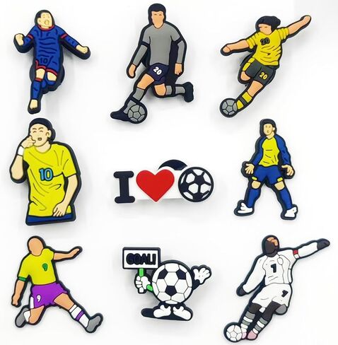 Fannoday Different Charms For Decoration, 25 30 50 60 Pack PVC Random Different Charms Football Basketball Baseball Softball Soccer Decoration Charms for Decoration in Saudi Arabia
