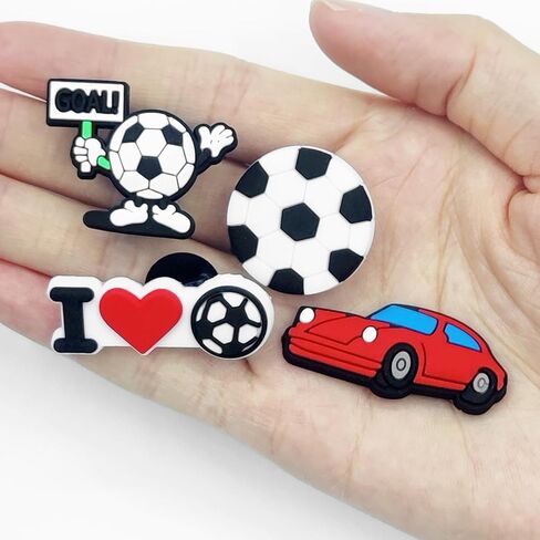 Fannoday Different Charms For Decoration, 25 30 50 60 Pack PVC Random Different Charms Football Basketball Baseball Softball Soccer Decoration Charms for Decoration in Saudi Arabia