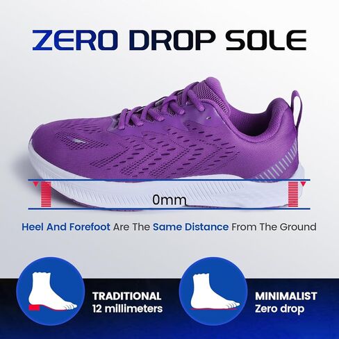 ZVC Wide Toe Box Shoes Women Wide Road Runing خفيفة الوزن مريحة غير قسيمة أحذية المشي in Kuwait