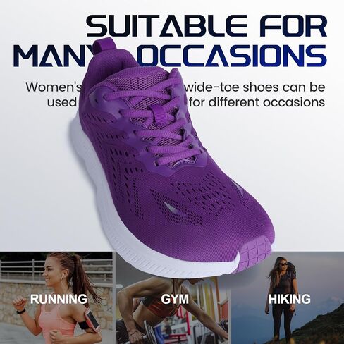 ZVC Wide Toe Box Shoes Women Wide Road Runing خفيفة الوزن مريحة غير قسيمة أحذية المشي in Kuwait