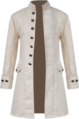 Mens Vintage Tailcoat Steampunk Jacket Gothic Costume for Halloween Cosplay Medieval Victorian Frock Coat Long Uniform in Kuwait