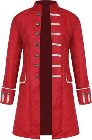 Mens Vintage Tailcoat Steampunk Jacket Gothic Costume for Halloween Cosplay Medieval Victorian Frock Coat Long Uniform in Kuwait