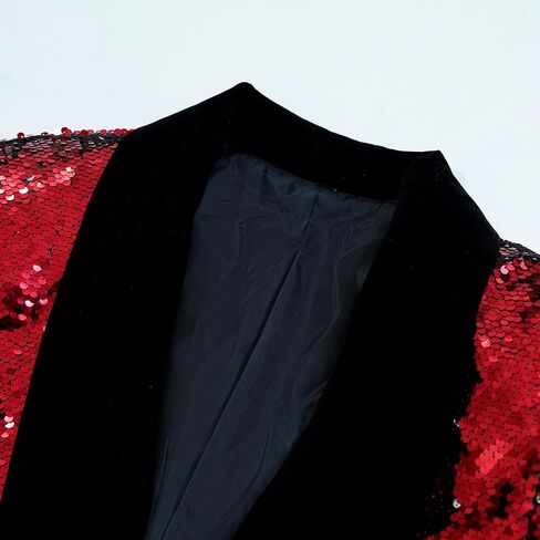 Men's Sequins Suit Shiny Jacket Sparkly Blazer Glitter Clothes Party Tuxedo Prom Festival Costume in Kuwait
