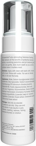 vH essentials Foaming Feminine Wash - Fragrance Free - Ph Balanced, Hypoallergenic, Prebiotics, Natural Botanical Extracts and Vitamins - Odor Eliminating Formula - 6 Fl Oz in Saudi Arabia