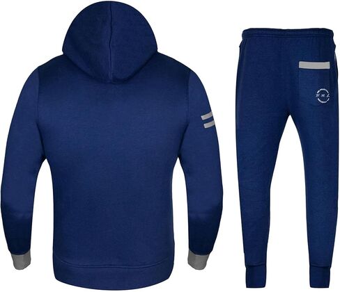 Boys Girls Tracksuit HNL Projection Contrast Zipped Hooded Top Jogging Bottoms Sports Comfortable Tracksuit in Kuwait