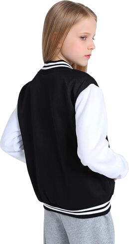 Yuji Itadori Girls Varsity Jacket Kids Baseball Lightweight Jacket Fleece Coat Button Closure School Outwear 2-14 Years in Saudi Arabia