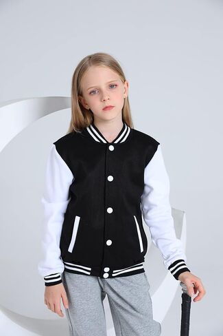 Yuji Itadori Girls Varsity Jacket Kids Baseball Lightweight Jacket Fleece Coat Button Closure School Outwear 2-14 Years in Saudi Arabia