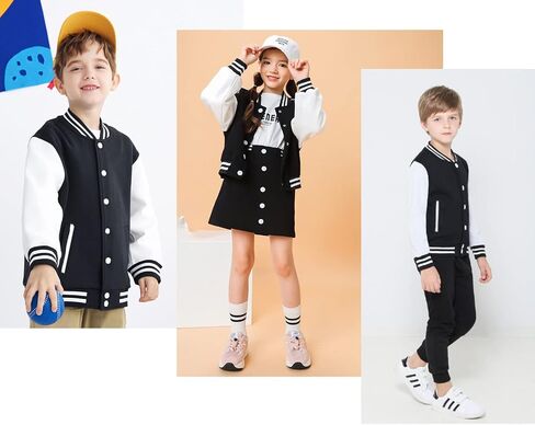 Yuji Itadori Girls Varsity Jacket Kids Baseball Lightweight Jacket Fleece Coat Button Closure School Outwear 2-14 Years in Saudi Arabia