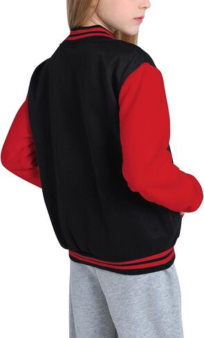 Yuji Itadori Girls Varsity Jacket Kids Baseball Lightweight Jacket Fleece Coat Button Closure School Outwear 2-14 Years in Saudi Arabia