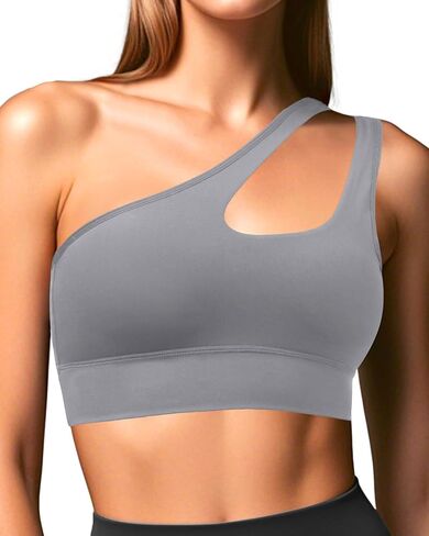 حمالات صدر رياضية بكتف واحد من Pinup Fashion، حمالات صدر يوجا مثيرة بحزام واحد، لطيفة متوسطة الدعم، قطع علوية للتمرين للنساء in Saudi Arabia