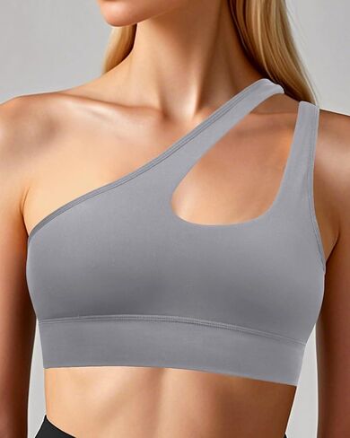 حمالات صدر رياضية بكتف واحد من Pinup Fashion، حمالات صدر يوجا مثيرة بحزام واحد، لطيفة متوسطة الدعم، قطع علوية للتمرين للنساء in Saudi Arabia