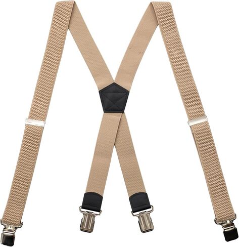 Suspenders for Men, Adjustable Wide Suspenders with Strong Clips X Shape Costume Heavy Duty in Saudi Arabia