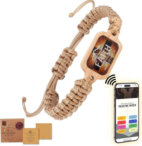 God Bracelet, Daily Bible Verse Bracelets, Christian Gifts for Women, Men and Adults, Catholic Religious Gifts, Easter Basket Stuffers in Kuwait