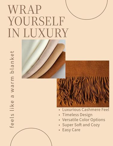 Luxe Wrap Cashmere Feel Winter Scarf For Women Ultimate Comfort Elegance Flights Soft Cozy Travel in Saudi Arabia