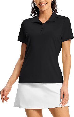 BGOWATU Women's Polo Shirts Golf Tennis Shirts Short Sleeve 3 Buttons Collared Casual Top UV Sun Protection Dry Fit in Kuwait