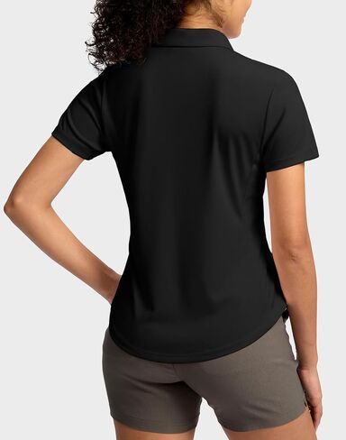 G Gradual Womens Golf Shirt Metal Zip Up Polo Short Sleeve Tennis Work Athletic Collared Top Quick Dry Lightweight in Kuwait