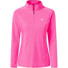 MoFiz Women's Long Sleeve Golf Polo Shirt 1/4 Zip UPF 50+ Sun Protection Quick Dry Workout Hiking Athletic Shirts