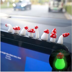 8Pcs Cute Cow Car Dashboard Ornaments - Vehicle Rear View Mirror/Dashboard/Touchscreen Top Funny Adorable Mini Decor Set, Cars Interior Accessories for Women Men (1, Cow)