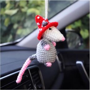 سحر سيارة Possum - 2024 New Opossum Gifts الخلفية مرآة المرآة الملحقات المتأرجحة ، زخرفة سيارة ، مرآة ، مرآة جمالية ، ملحقات قلادة معلقة ، ديكورات لوحة القيادة الباردة (لأسفل)