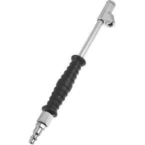 1 Set Metal Dual Head Car Air Tire Tyre Inflator Chuck Valve Silver Tone Black for Tire Inflator Gauge and Air Compressor Accessories Auto Replacement Parts