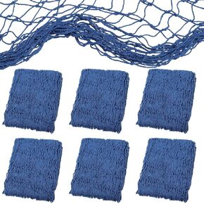 Shappy 6 Pack Natural Fish Net Decorative Cotton Fishnet Decor for Pirate Party, Mermaid Nautical Hawaii Luau Ocean Themed Wall Hanging Beach Bash Decoration Supplies (Beige) in Saudi Arabia