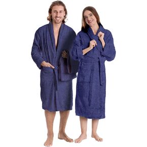 Lear Binens 100 ٪ Terry Bathrobe ، والنساء للجنسين ، والنساء ، والخفيف ، والنيو ، والامتصاص ، والبريد ، والبركة الكبيرة رداء