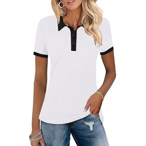 Lomon Womens Golf Polo Dorts Short Sleeve Tops Tops Lightweight Moisture Wicking Tennis Activewear S-XXL