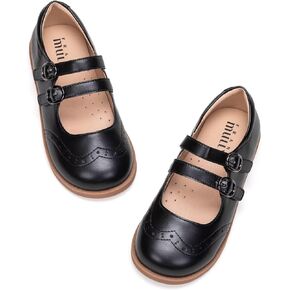 Frank Mully Girls Flats Mary Jane Shoes Round Toe Dress Shoes School Oxford Flats for Toddler/Little Kid