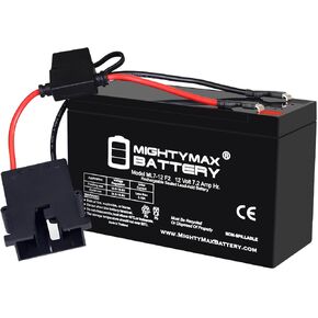 Mighty Max Battery Drop in Replacement for 12v power wheels ride on toy 7ah battery kit and harness
