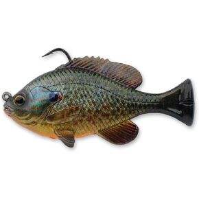 Savage Gear Pulse Tail Bluegill RTF Fishing Bait, 1 oz, Light Gill, Realistic Contours, Colors and Movement, Durable Construction, Heavy-Duty Fishing Hook, Built-in Rattle