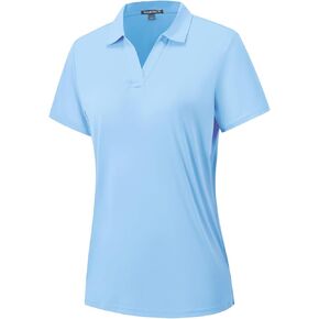 Women's Polo Shirts Short Sleeve Quick Dry UPF 50+ Sun Protection Business Casual Collared Shirt Tennis Golf Shirt Work Tops