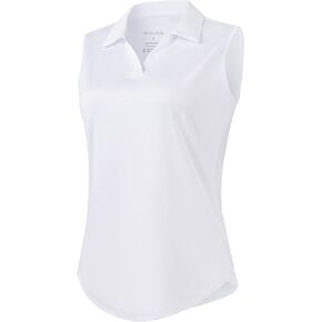 G Gradual Sleeveless Golf Shirts for Women Collared V Neck Tennis Tank Top Cooling Polo UPF 50+ Quick Dry Lightweight