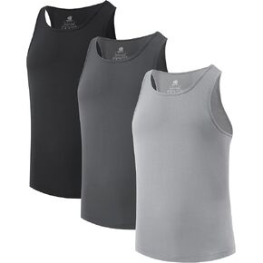 DAVID ARCHY Men's Tank Top Undershirt Micro Modal Undershirts Moisture-Wicking Tank A-Shirt for Men, 3-Pack