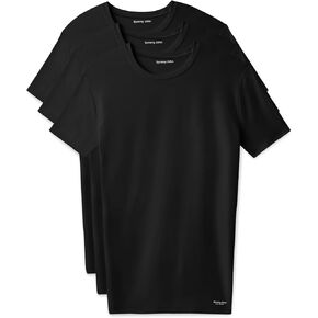 Tommy John Men's Second Skin Modal Modal Crewneck البقاء مدسوسًا أقل من 3 عبوات