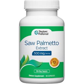 DOCTORS' PREFERRED Saw Palmetto for Men and Women Extract Supplement — 500 mg/Serving | 90 Capsules