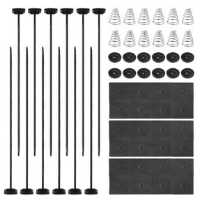 3 Sets/60pcs Car Fan Mounting Kit, Radiator Cooling Fan Mounting Kit Electric Cooling Fan Mounting Kit Universal Transmission Cooler Installation Kit for Car Vehicle