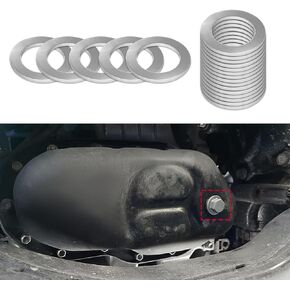 2PCS Oil Drain Plug Gasket Crush Washer, 9956-41-400 Aluminum Oil Drain Plug Crush Washer, Car Accessories Oil Plug Gasket for Mazda 2 3 5 6 CX-3 CX-30 CX-5 CX-7 CX-9 MPV MX-5 MX-6 RX-7 RX-8