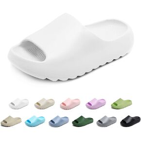 Kids Cloud Slides Slippers For Girls Boys,Pillow House Slippers Non-Slip Super Soft Quick Drying Shower Cushioned Slides Bathroom Thick Sole Sandals Indoor Outdoor Slippers