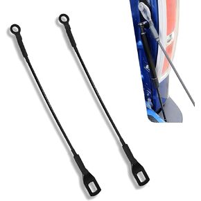 Pack of 2 Tailgate Cable, 65770-04030 Tailgate Cargo Box Pull Cable, Tailgate Replacement Parts, Compatible with Tacoma (Black)
