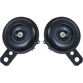 2 PCS القرص قرن عالية منخفضة منخفضة الدراجات النارية القرون 12V 105 ديسيبل تناسب معظم سيارات الركاب ، السيارات ، ATVs ، سكوتر ، دراجات الأوساخ/الجيب والدراجة الثلاثية ، 2.55 بوصة