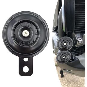 1 PC Round Motorcycle Horn, 12v 1.5A 105db Horn, Waterproof and Rust-proof Round Loud Speaker, Super Loud Safety Warning Horn Replace Parts, Universal for Motorcycles and Scooters (Black)